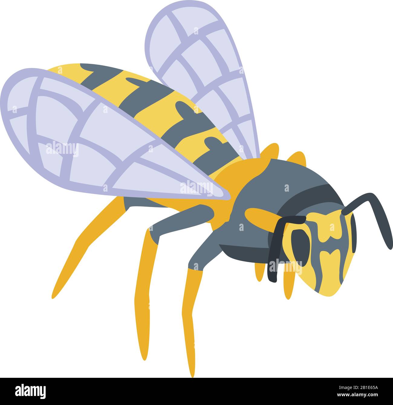 Wild wasp icon, isometric style Stock Vector