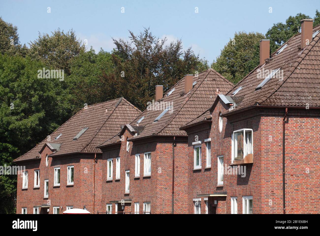 Wohngebäude aus Backstein, Brake, Landkreis Wesermarsch, Niedersachsen, Deutschland Stock Photo