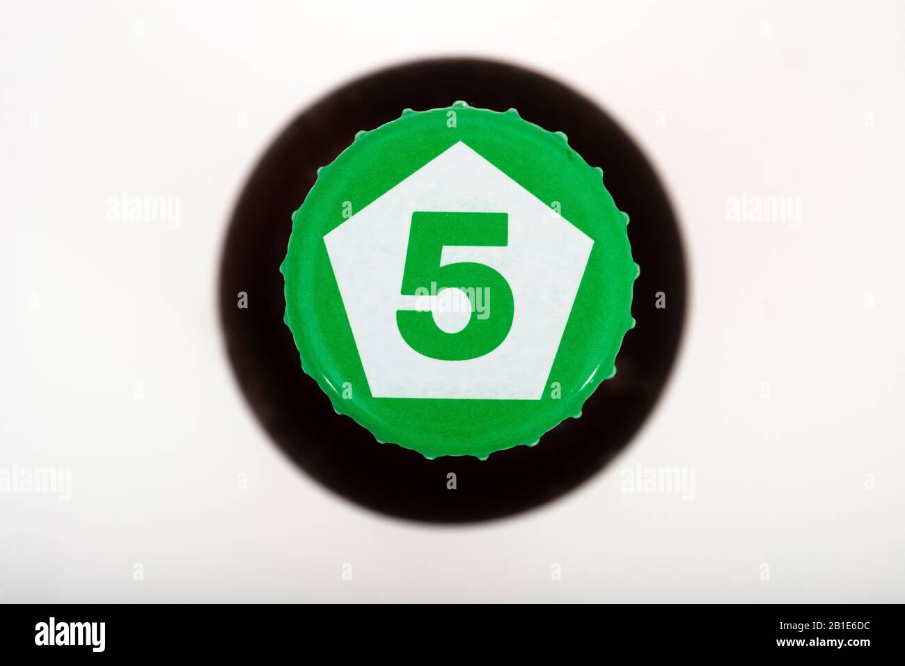 The Five Points Brewing Co beer bottle top Stock Photo