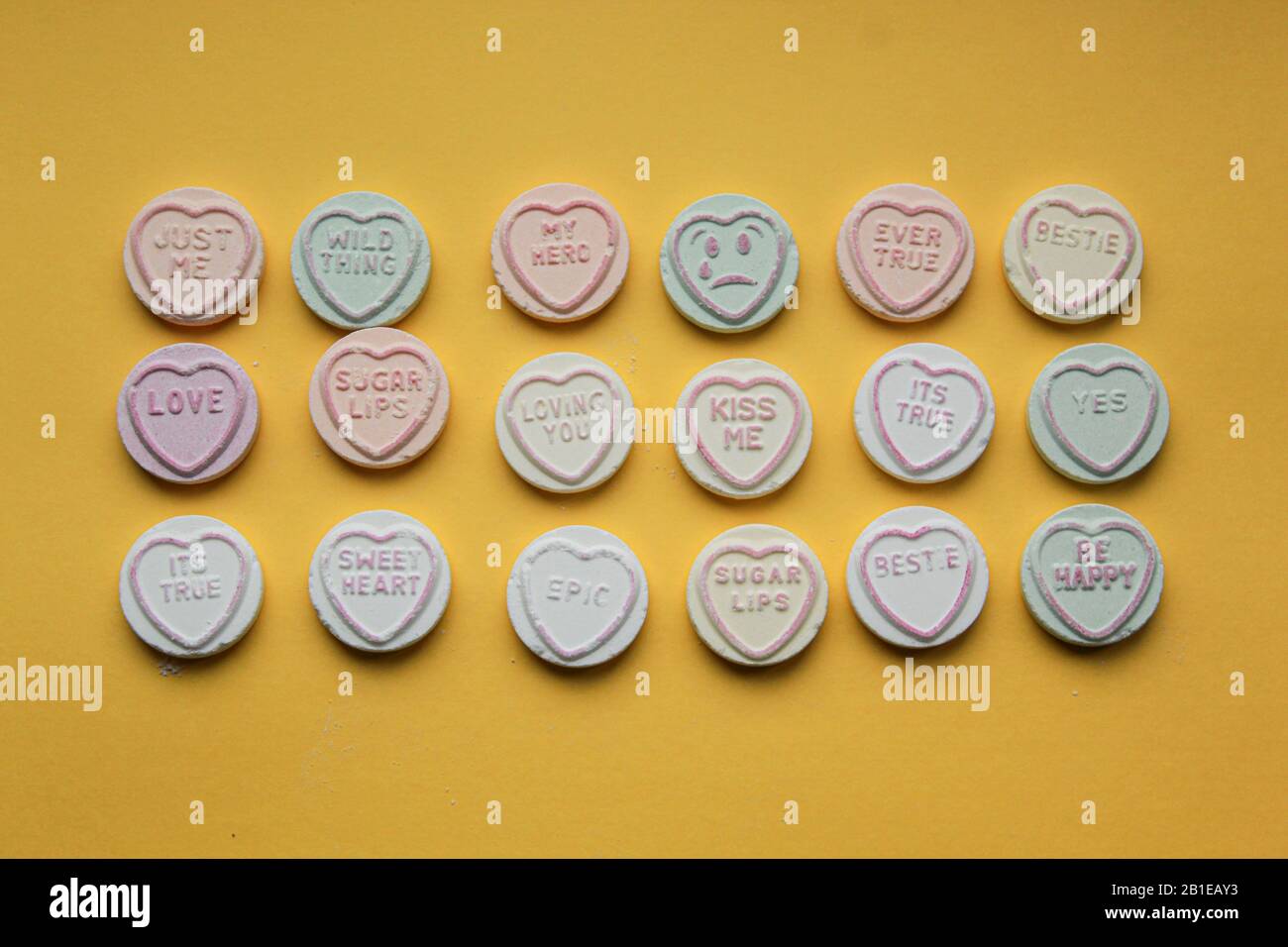 love heart sweets Stock Photo
