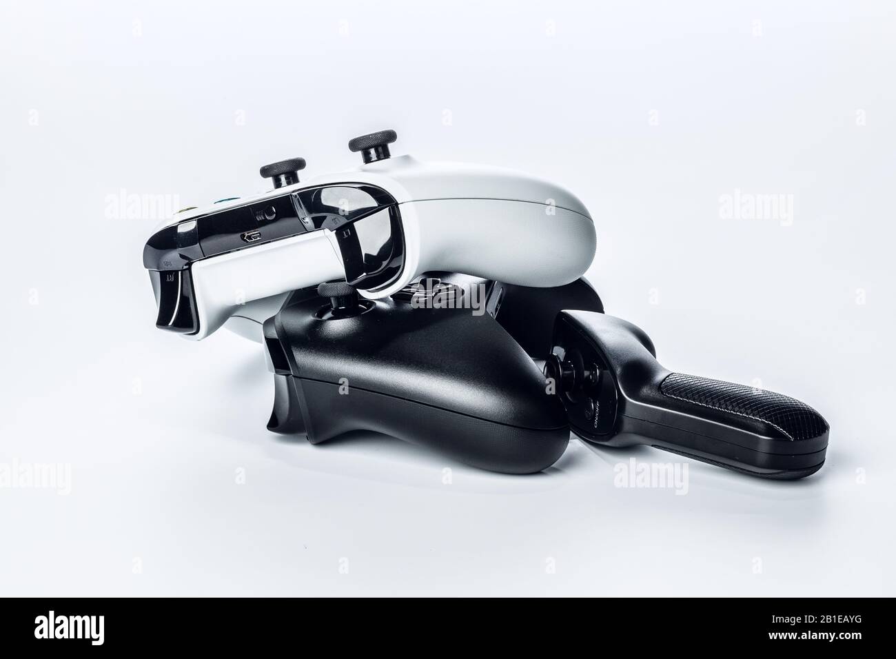 video game controller isolated on white background Stock Photo