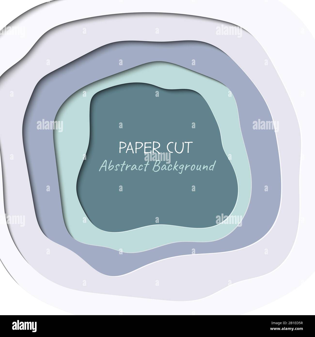 Abstract vector white and green background in paper cut style. Paper ...