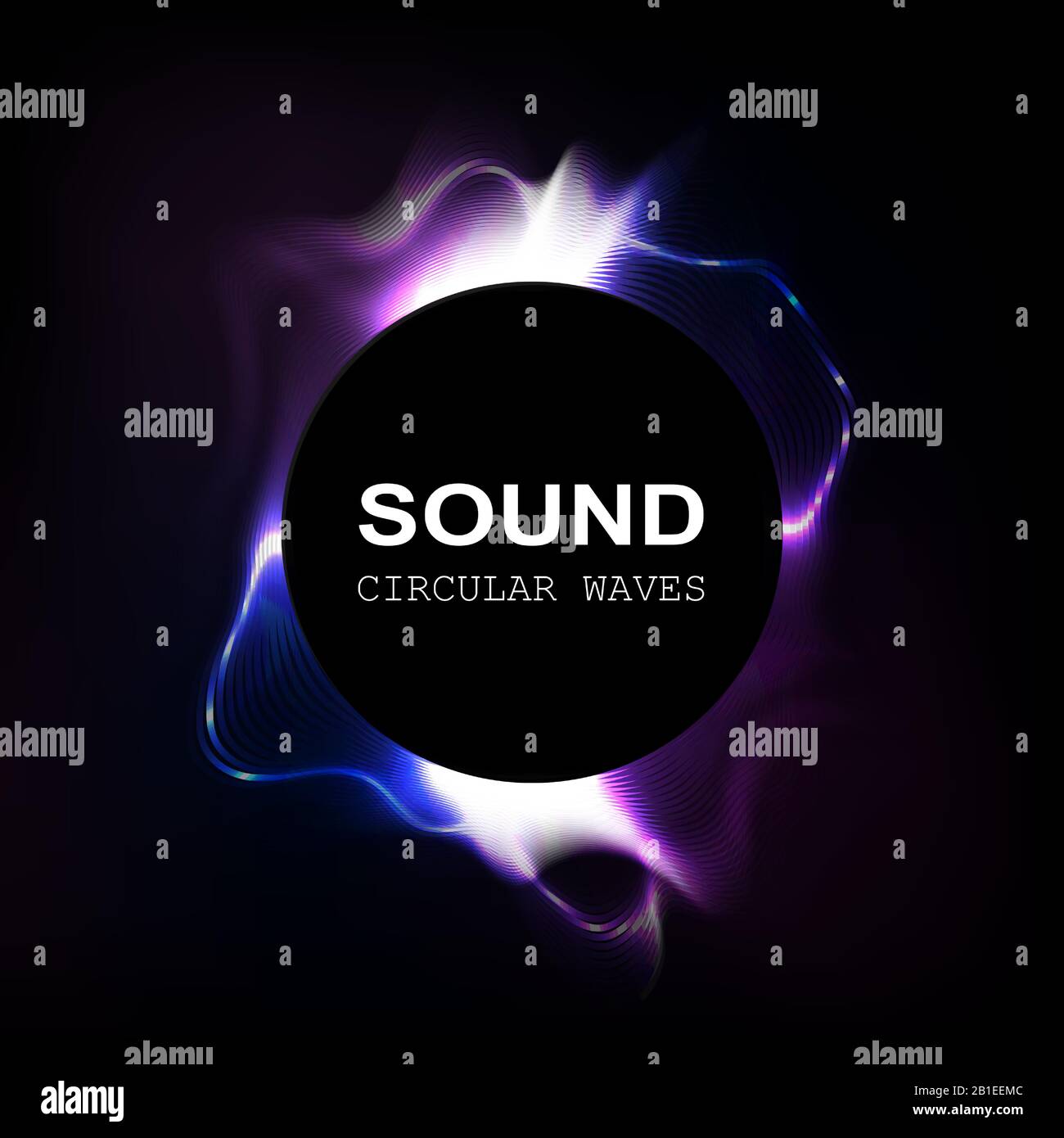 vector sound wave. radial equalizer. dynamic volume Stock Vector