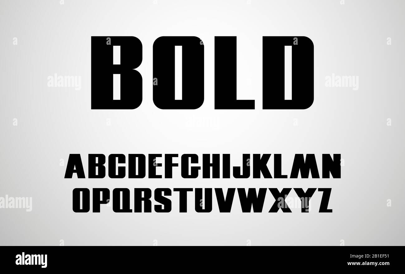 Bold Font. Capital Modern Letters. Vector Alphabet Stock Vector Image & Art  - Alamy