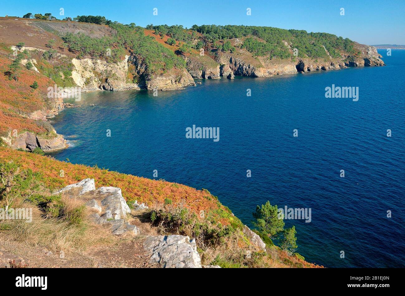 Cap de la Chevre, Crozon Peninsula, Brittany, France Stock Photo