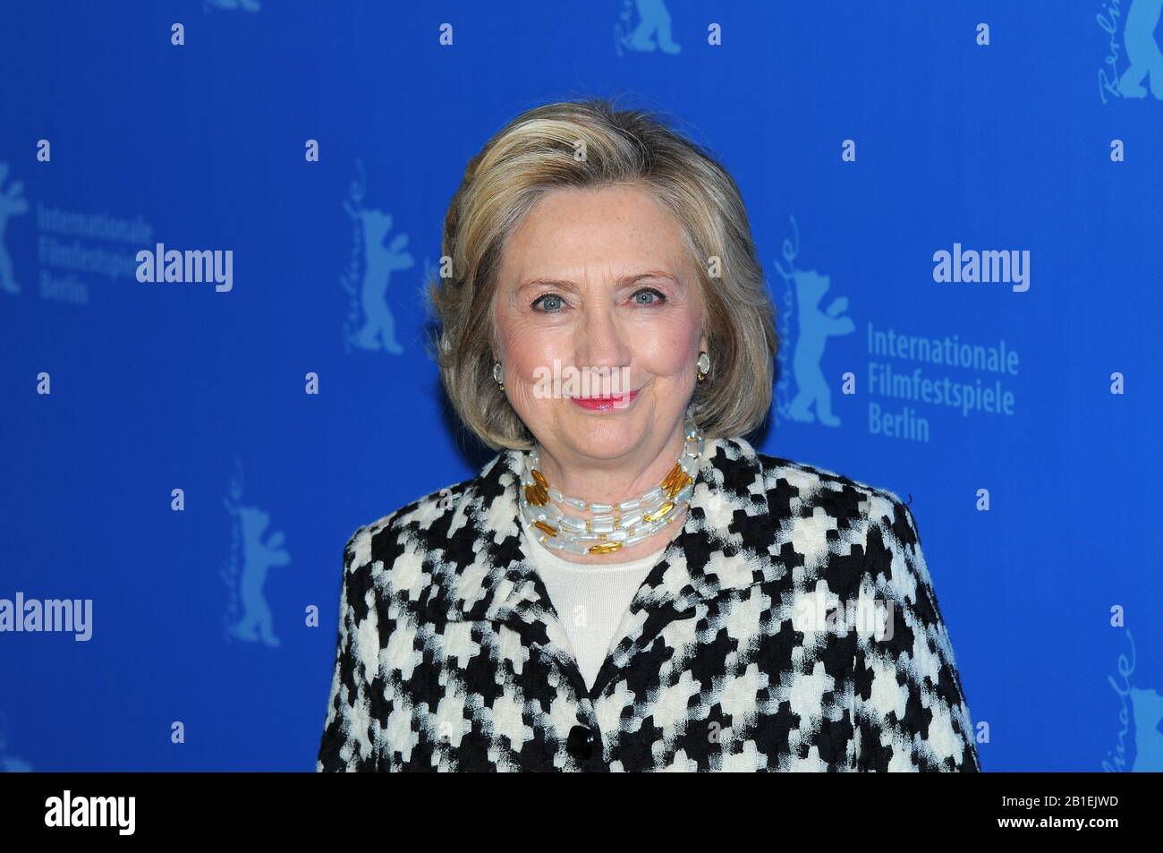 Hillary Clinton attends the HILLARY photocall during the Berlinale Film Festival 2020. Stock Photo