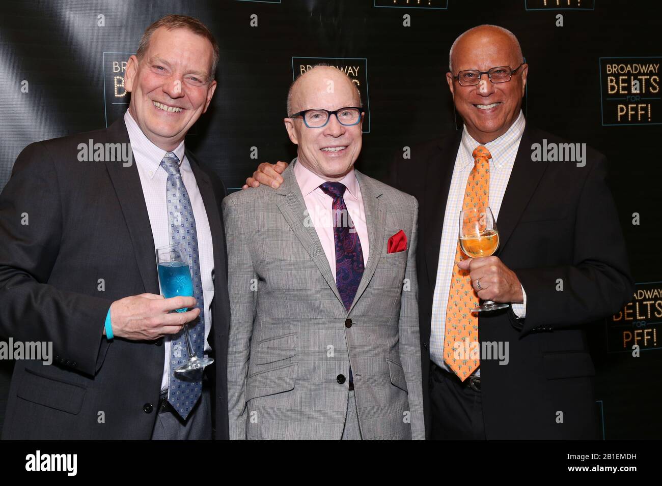 New York, NY, USA. 24th Feb, 2020. Guest, Bill Hutton, and Barry Brown at Broadway Belts for PFF! at the Edison Ballroom in New York City on February 24, 2020. Credit: Joe Marzullo/Media Punch/Alamy Live News Stock Photo