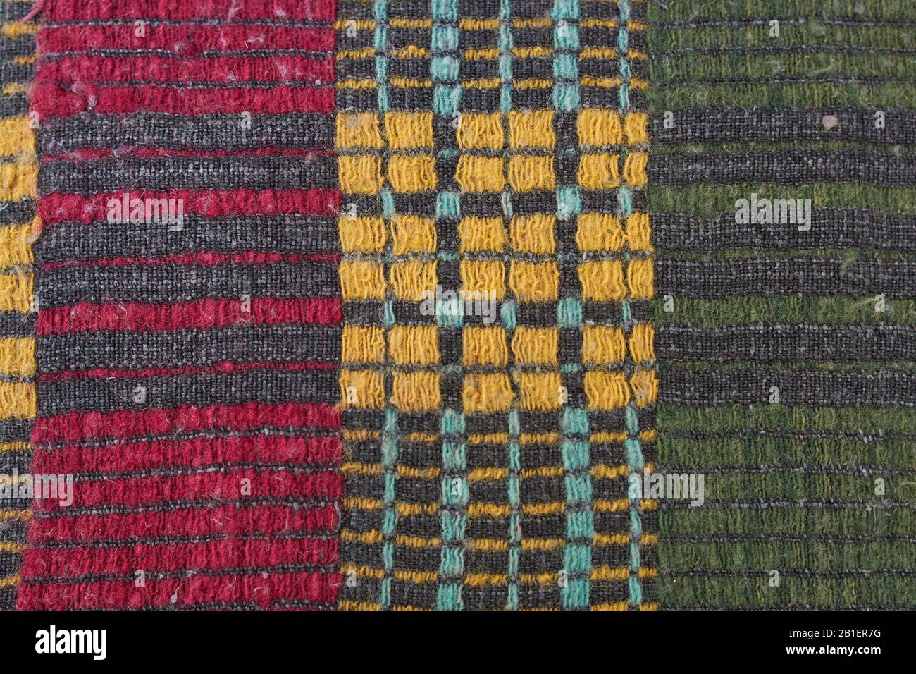Color handmade fabric texture. Abstract background, empty template. Stock Photo