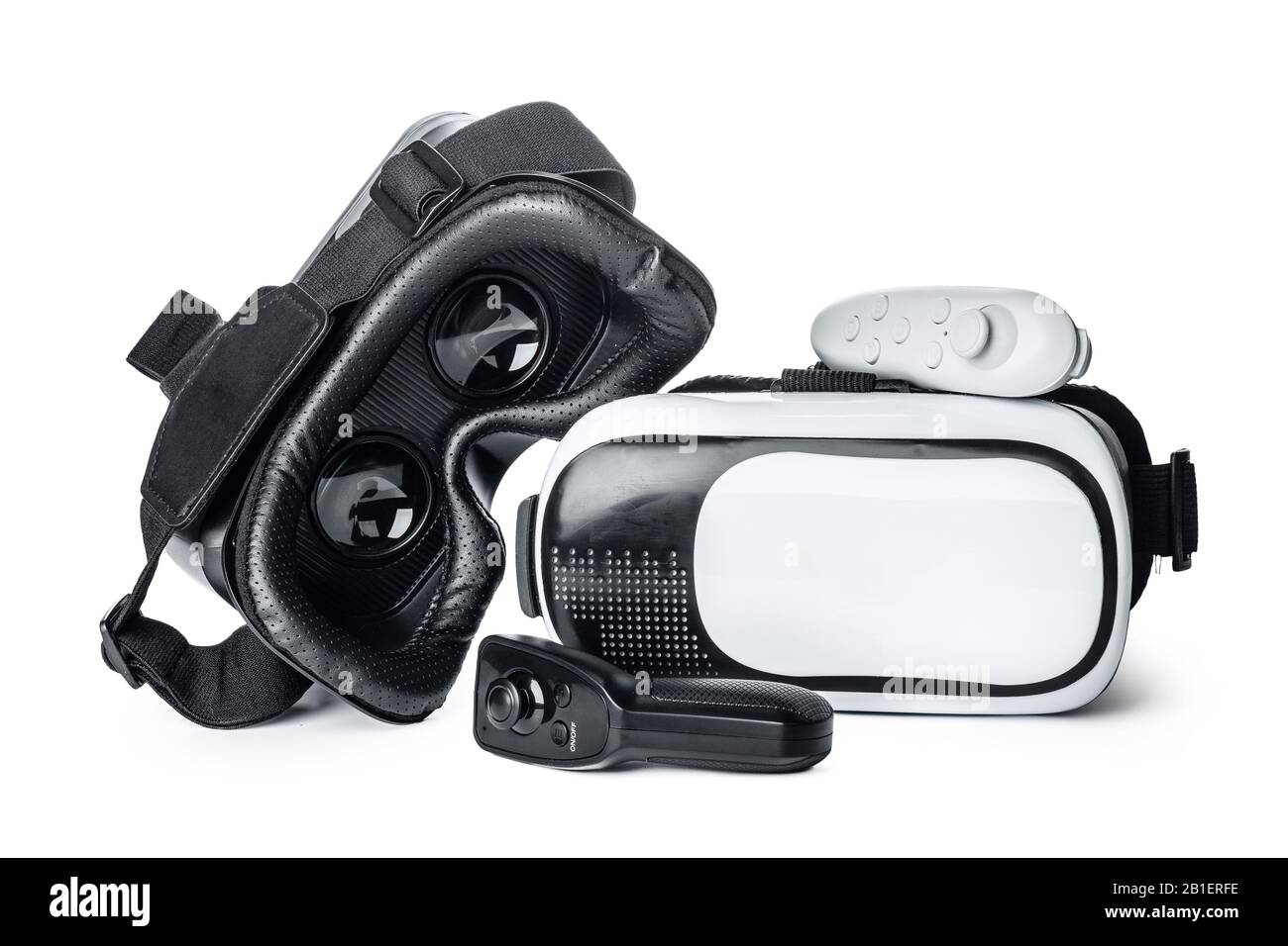 VR. Virtual reality glasses on white background Stock Photo