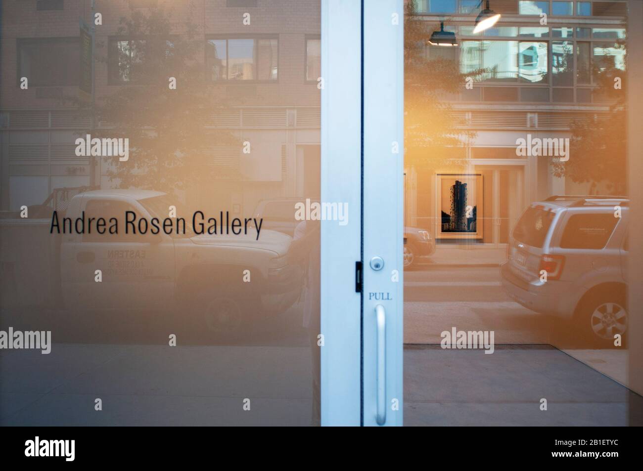 Andrea Rosen Gallery exterior view in Chelsea in a sunny day in New