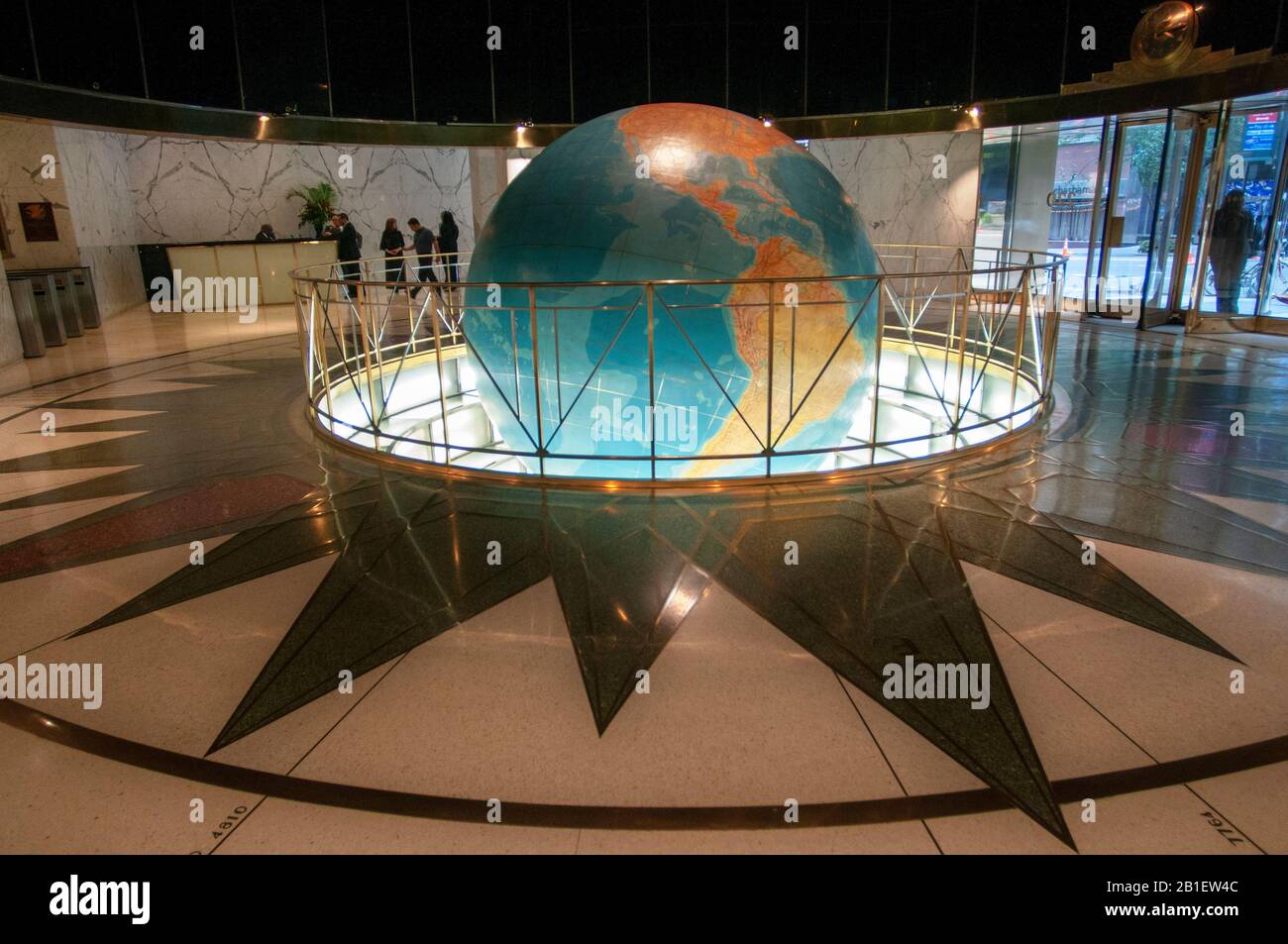 The lobby of the Daily News Building on East 42nd Street, New York. USA Stock Photo