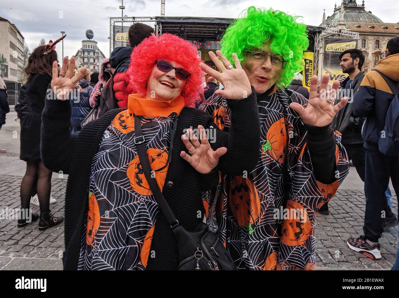 Munich, Bavaria, Germany. 25th Feb, 2020. Examples of the elaborate and  often outlandish and humorous costumes