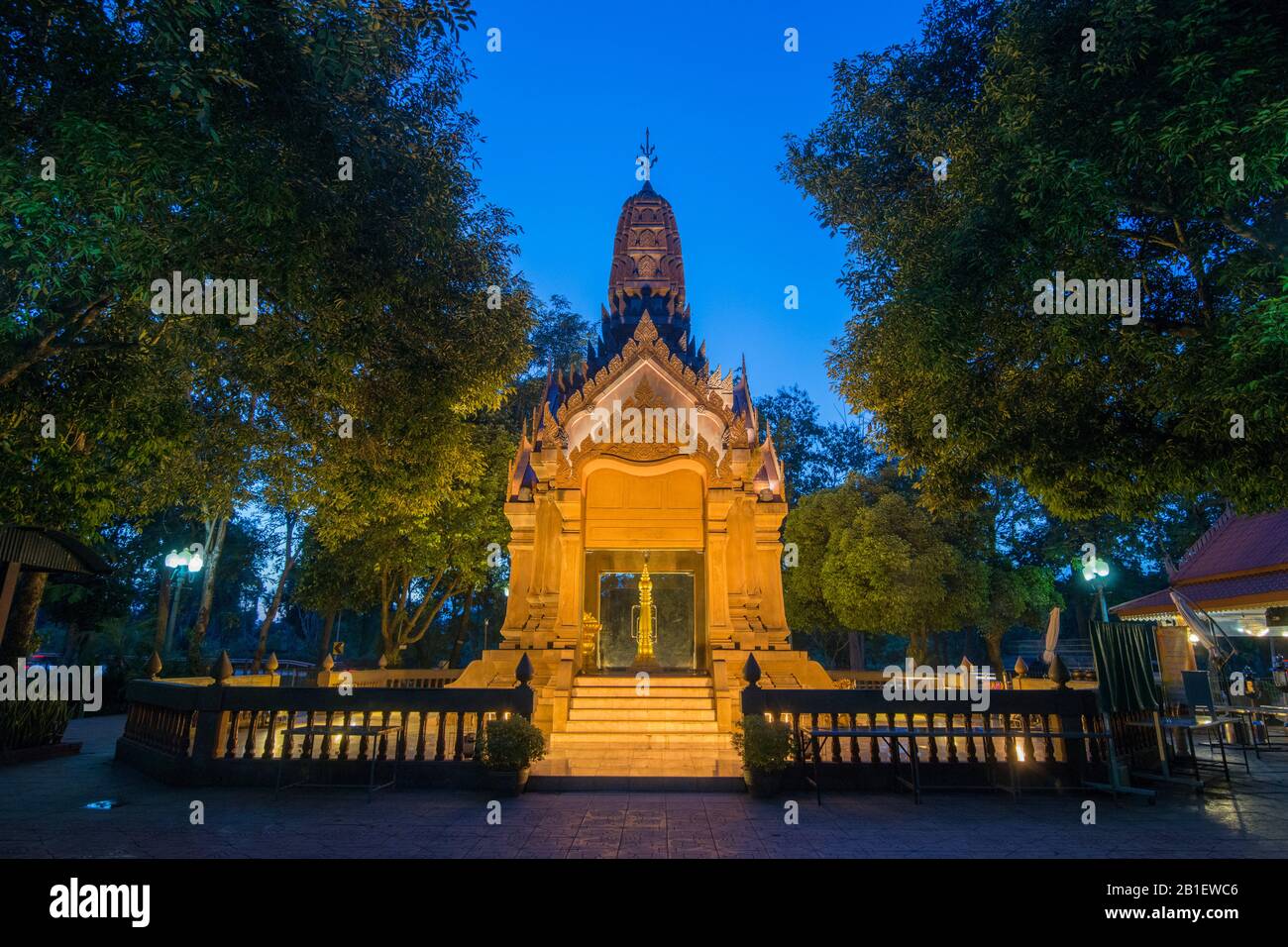 The City pillar Shrine in of the town of Kamphaeng Phet in the Kamphaeng Phet Province in North Thailand.   Thailand, Kamphaeng Phet, November, 2019 Stock Photo