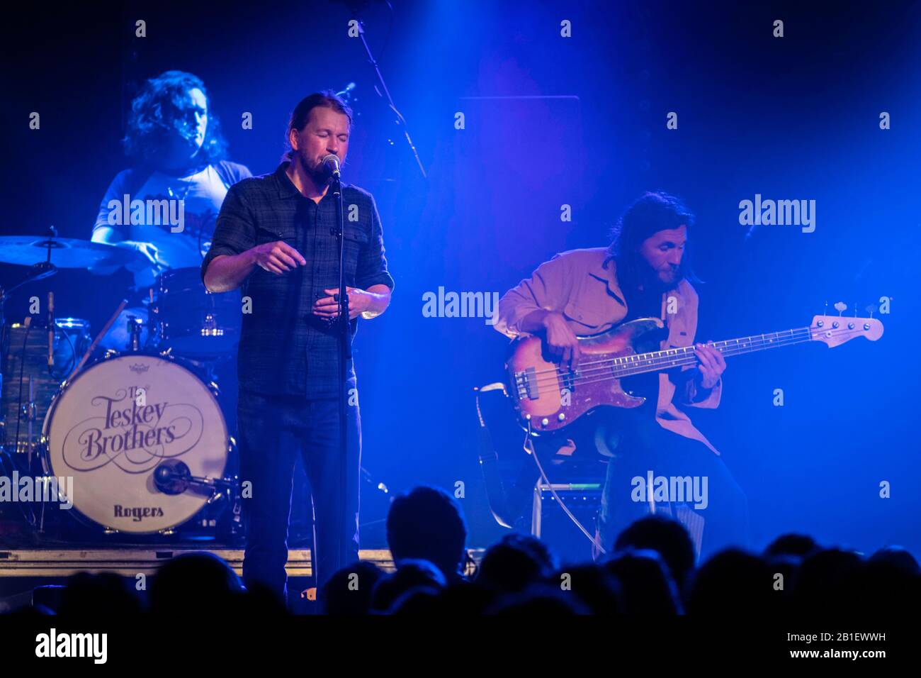 Sam (right) and Josh Teskey of the Australian band The Teskey Brothers  pictured in concert at Concorde 2 in Brighton for The Guardian Review  Section Stock Photo - Alamy