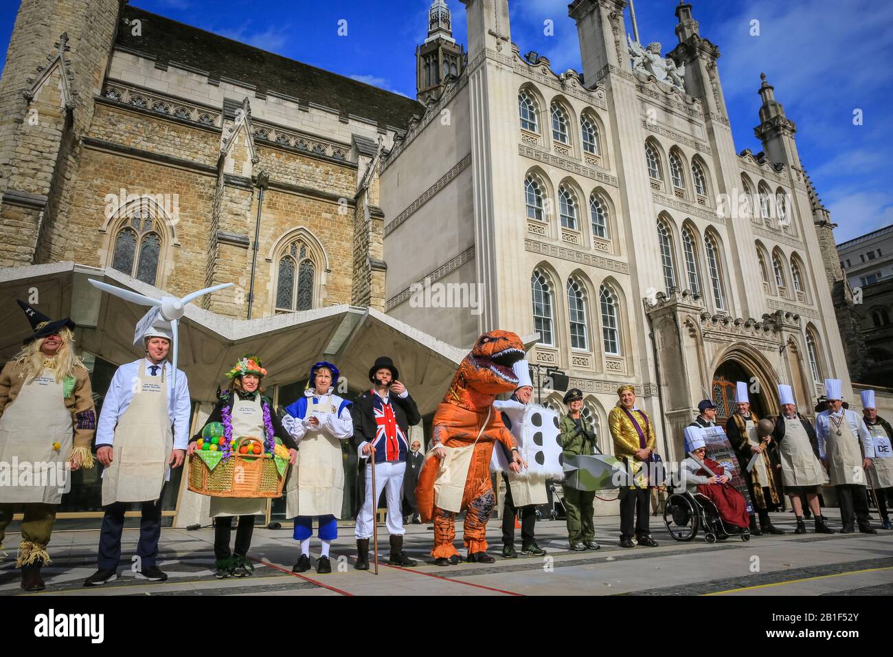 Guildhall, London, UK. 25th Feb, 2020. Contestants line up for best