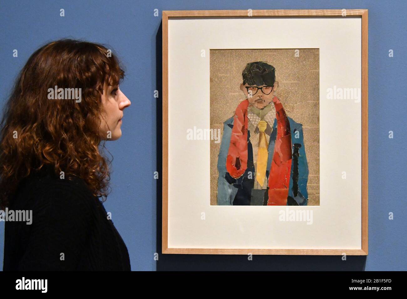 london-uk-25th-feb-2020-david-hockney-self-portrait-1954-at-david