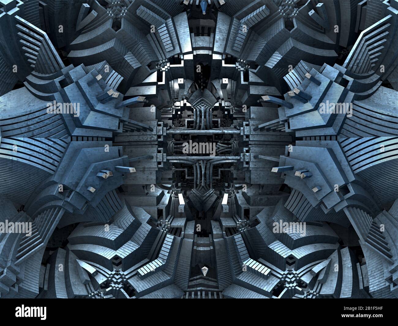 Computer rendered virtual scenery for art and entertainment Stock Photo