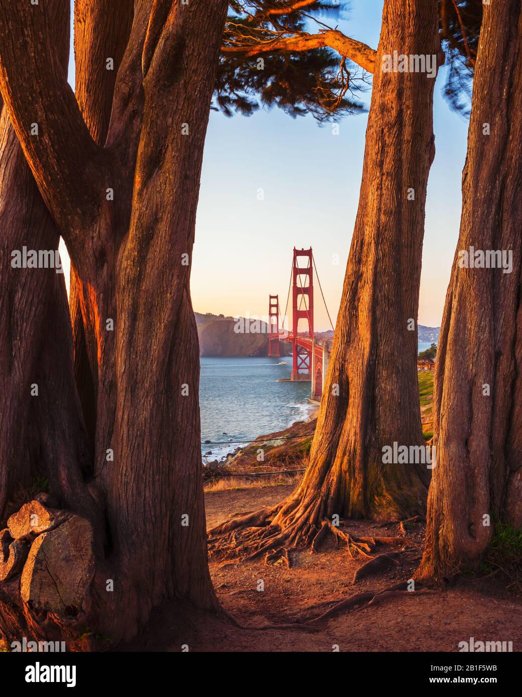 See Through to Golden Gate Bridge San Francisco USA Stock Photo