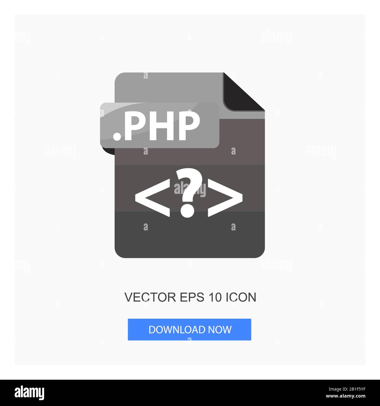 Document Formats .PHP File Paper Black Tone Color Flat Icon Vector ...