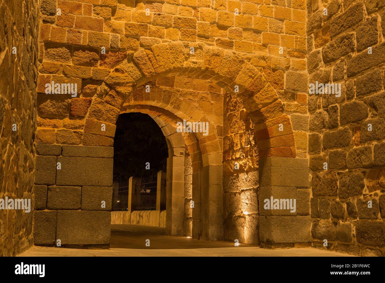 The Gate of the Loyalists, Avila Walls, Avila, Spain Stock Photo