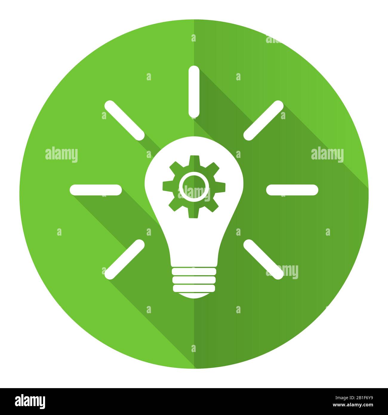 Idea flat design vector icon, solution, bulb, innovation concept ...