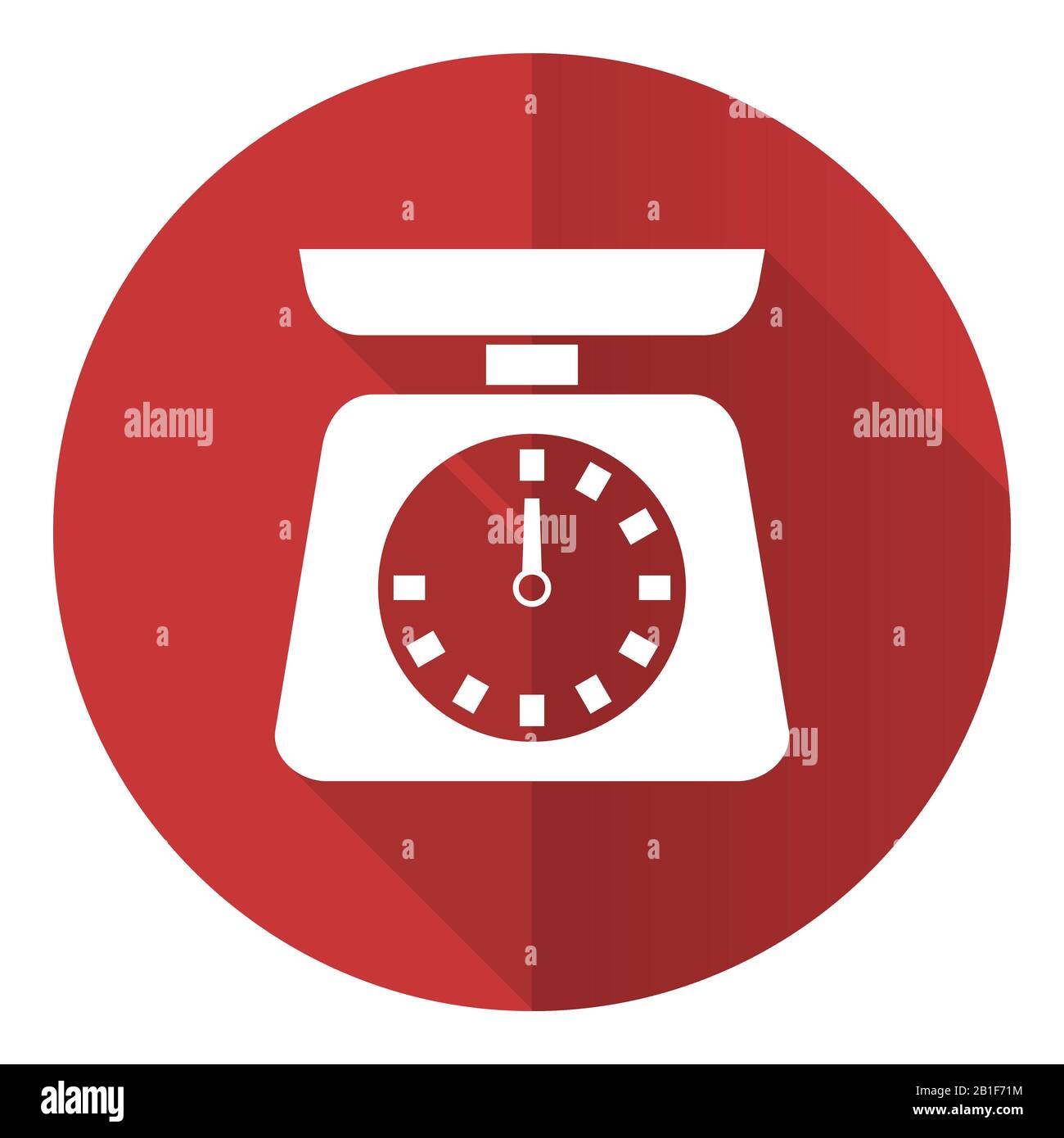 Kitchen weight flat design vector icon, scale, measure, measurement