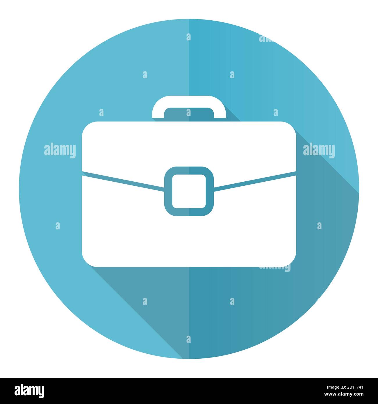 Briefcase flat design vector icon, bag, case, business concept