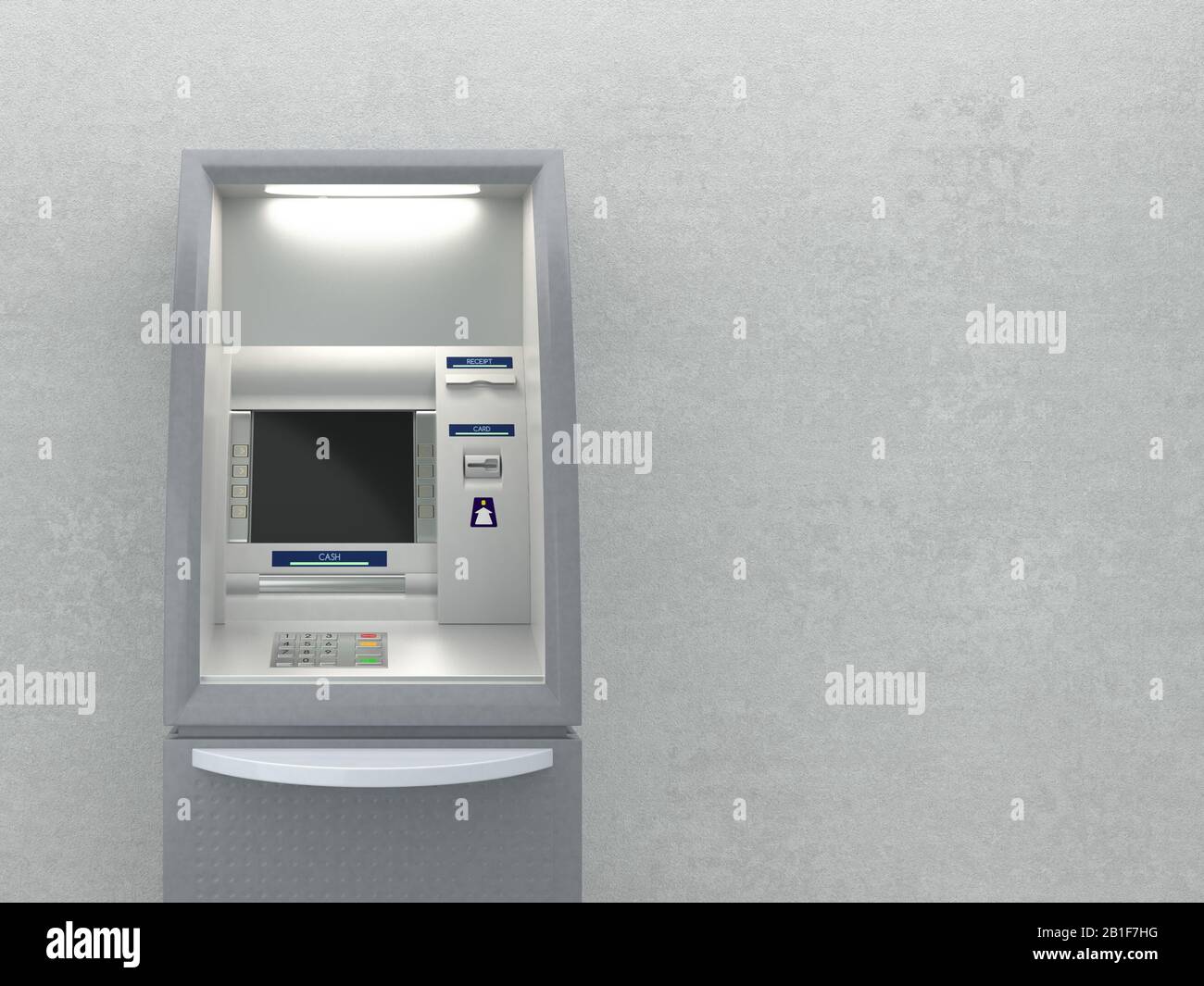 Atm machine on wall Stock Photo