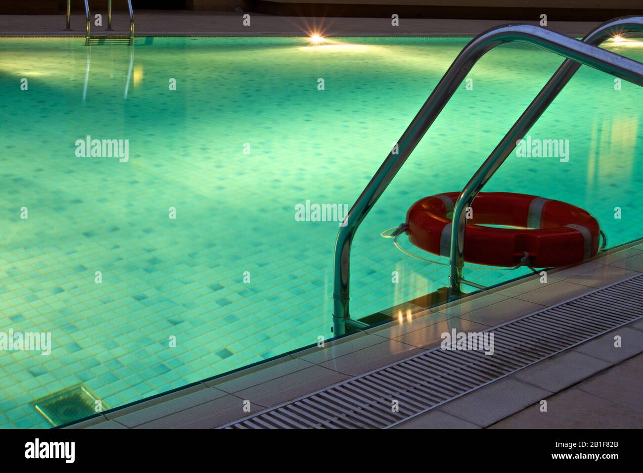 Dubai-Swimming pool mosaic at Building in Al Barsha 6 Stock Photo