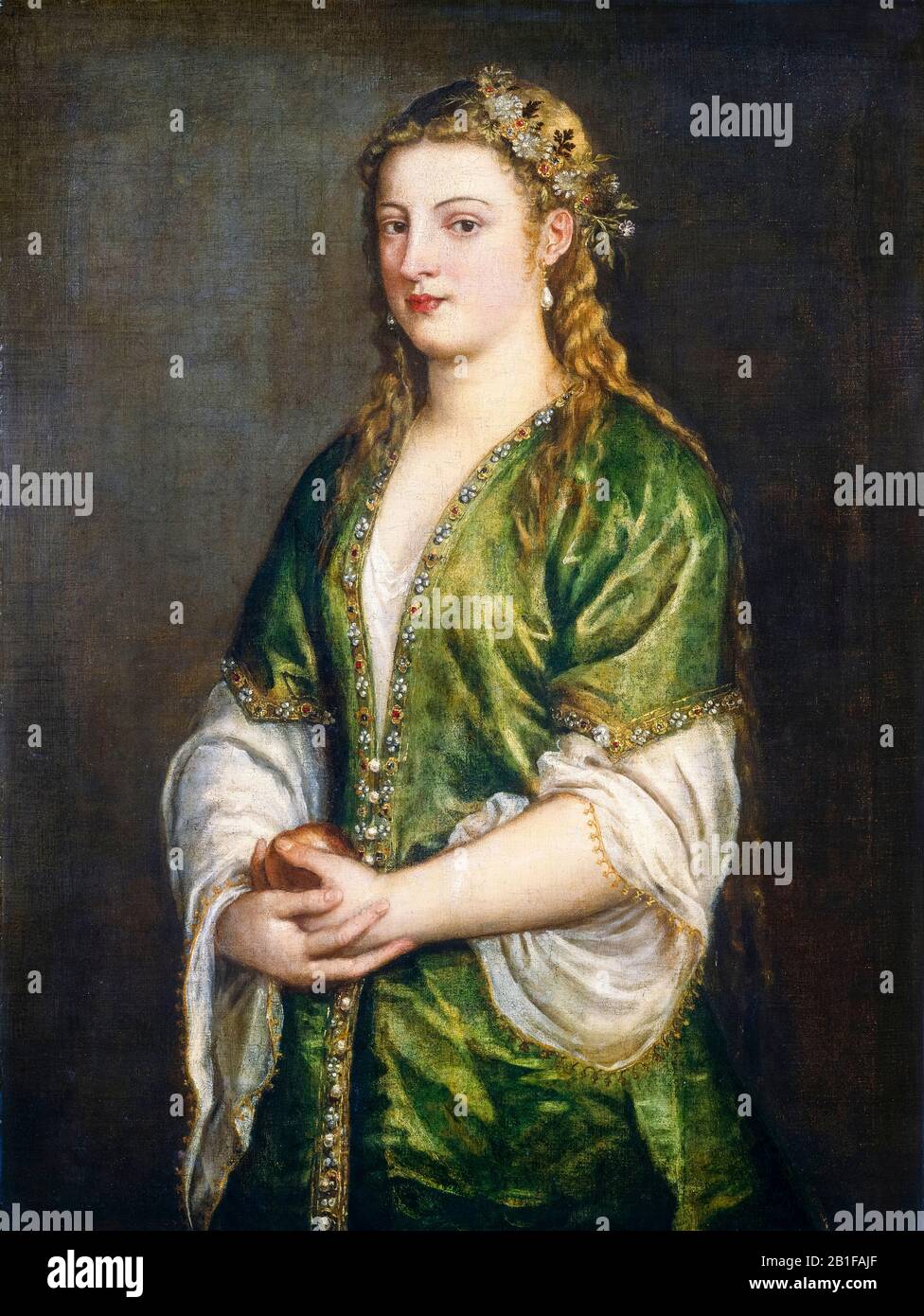 lady in green dress painting Pierre-Louis Riche 30