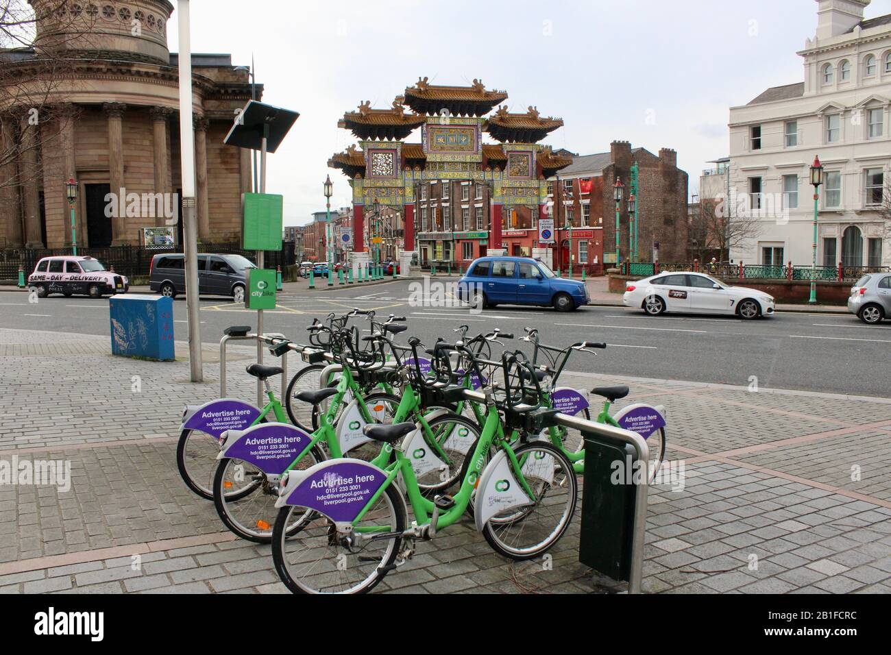 street bike rentals in front of china town gate nelson street