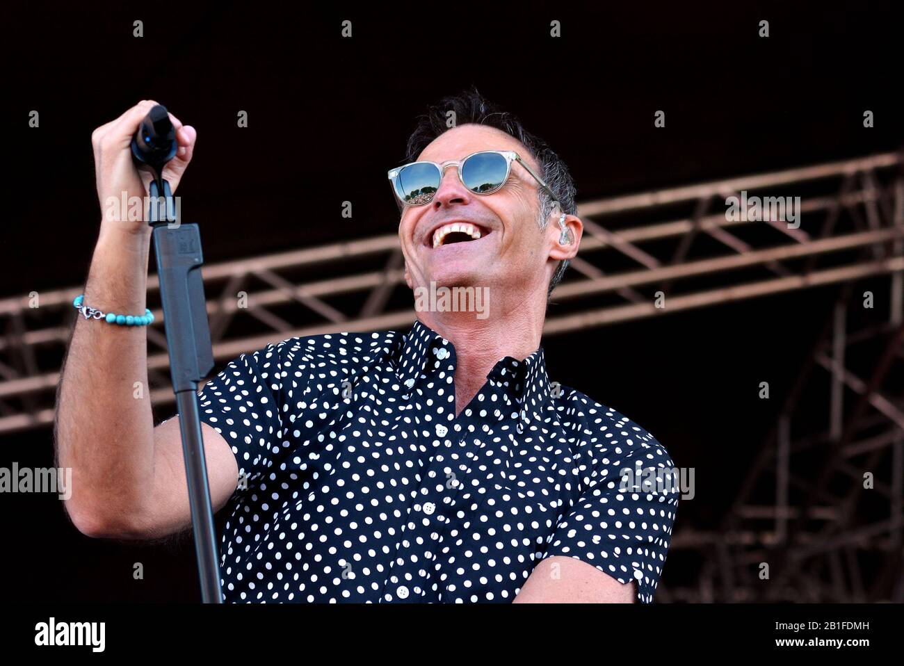 Marti Pellow preforming live on stage, 2019 Bents Park, South Tyneside Music Festival Stock Photo