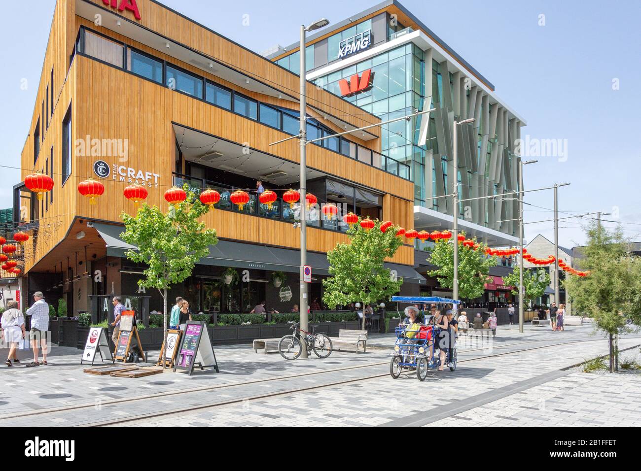 Bars and restaurants on The Terrace, Oxford Terrace, Christchurch