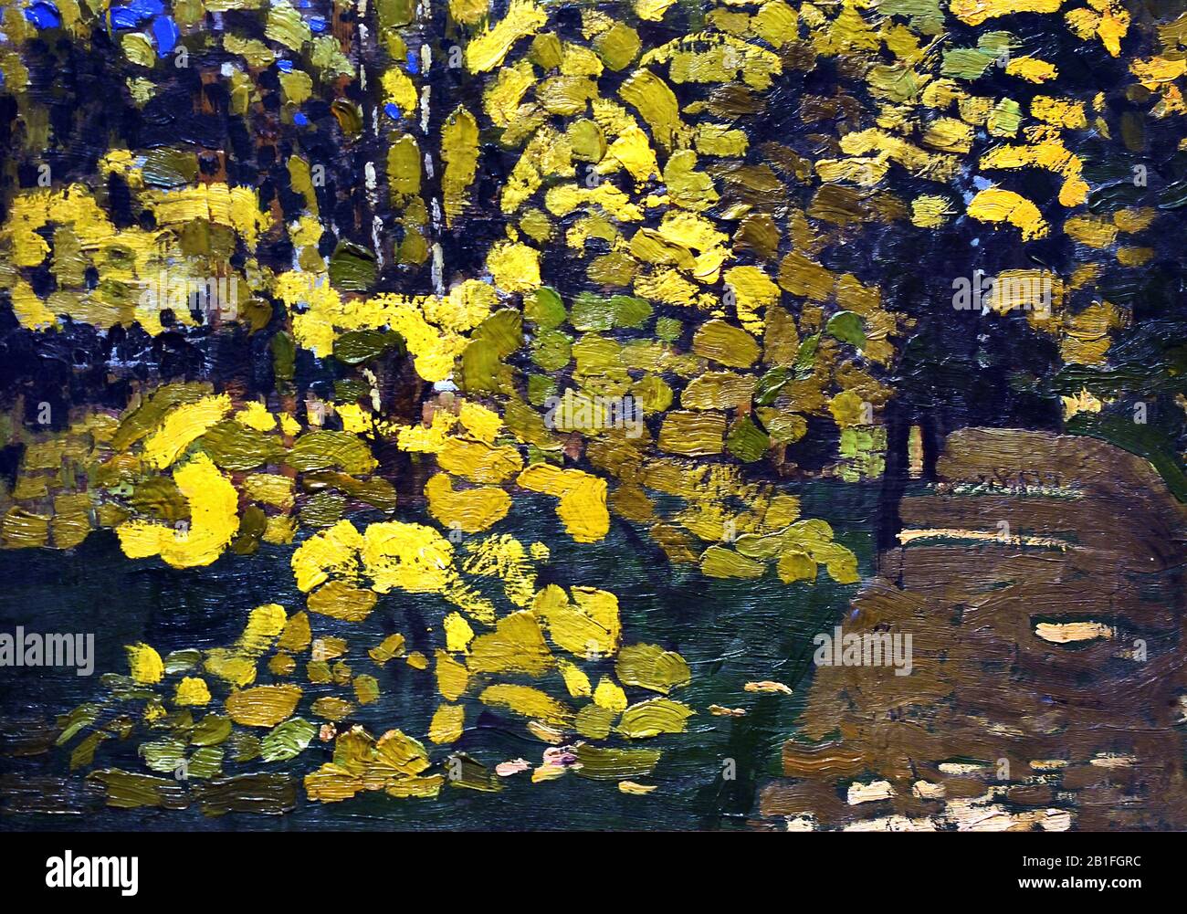 Park in Autumn 1900 Nicholas Roerich, 1874 – 1947 – ( Nikolai Konstantinovich Rerikh, Russian painter, writer, archaeologist, theosophist, philosopher,  Russia, Russian, Federation, Stock Photo