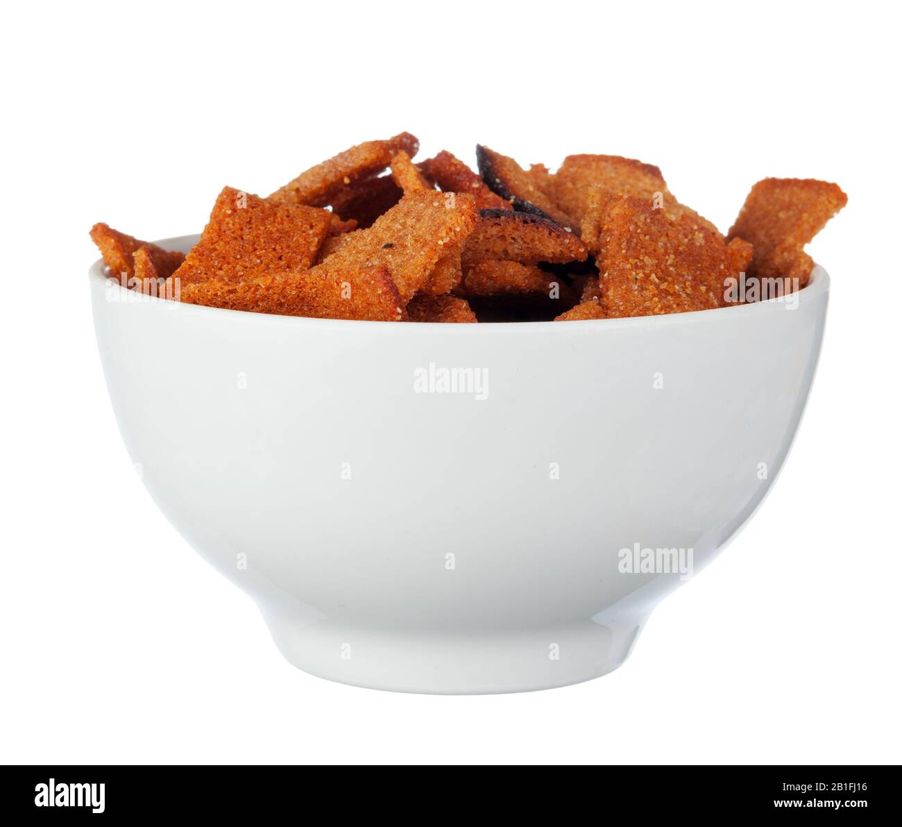 salted bread isolated on white background. creative photo. Stock Photo