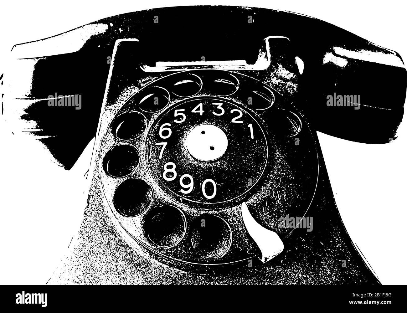 Telephones Old Fashioned Black and White Stock Photos & Images - Alamy