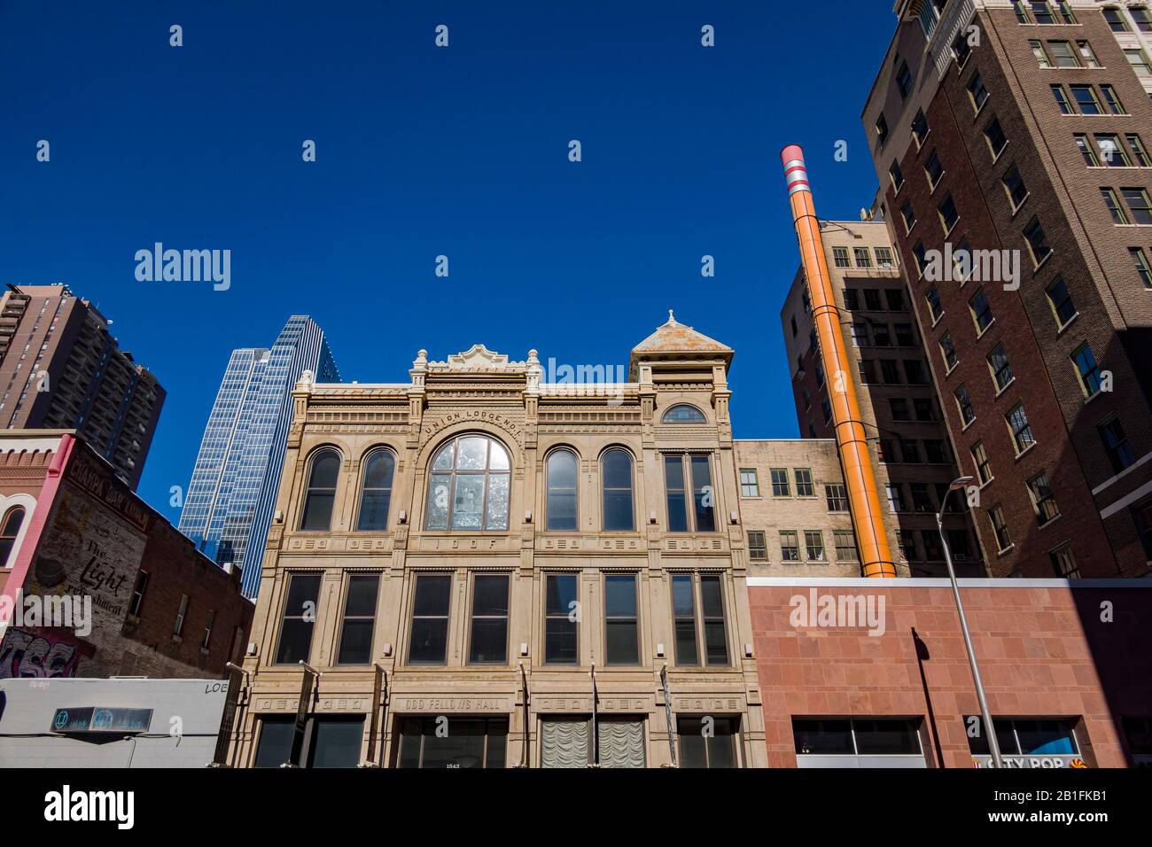 Denver, FEB 14: Morning view of the downtown Denver on FEB 14, 2020 at Denver, Colorado Stock Photo