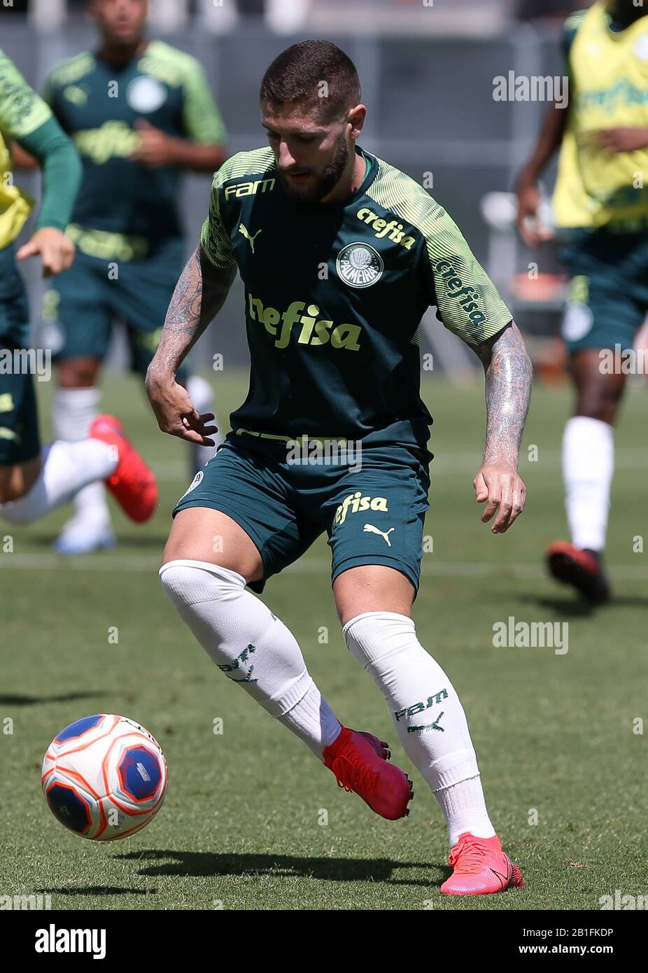 SÃO PAULO, SP - 25.02.2020: TREINO DO PALMEIRAS - The player Zé Rafael, from SE Palmeiras, during training, at the Football Academy. (Photo: Cesar Greco/Fotoarena) Stock Photo