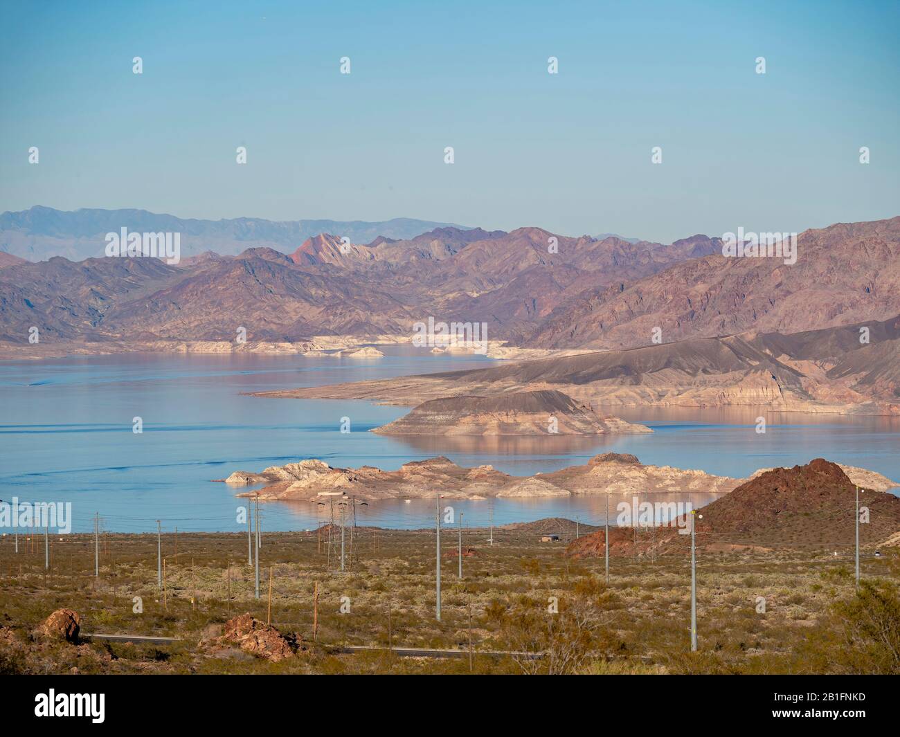 Afternoon sunny view of the Lake Mead at Nevada Stock Photo Alamy