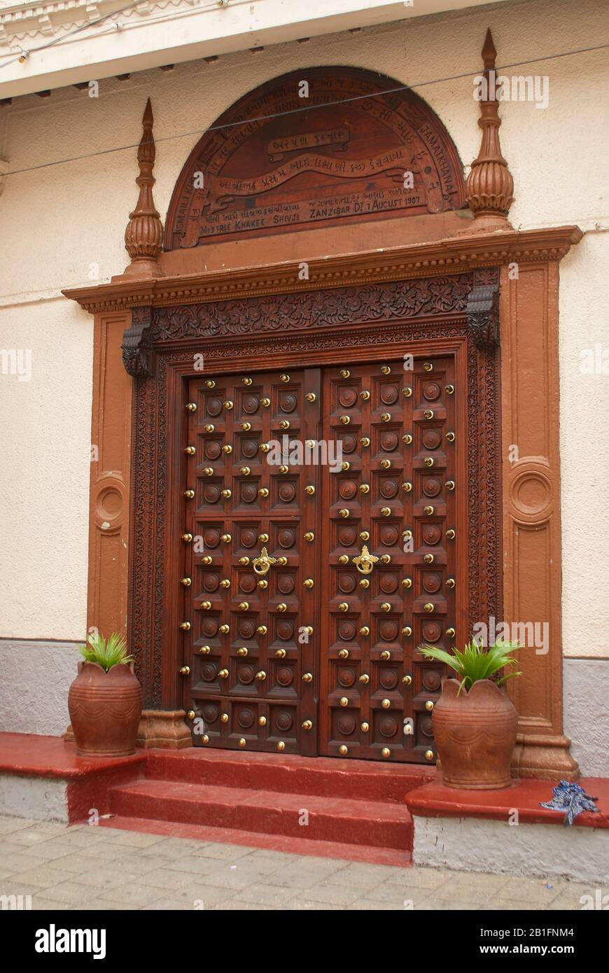 Carved Wooden Doors of Stone Town, Zanzibar Stock Image - Image of front,  doors: 171036855