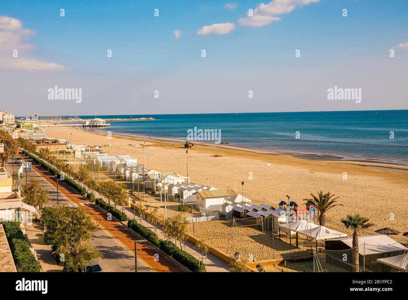 Italy Marche Senigallia View of the Beach and the adriatic Coast