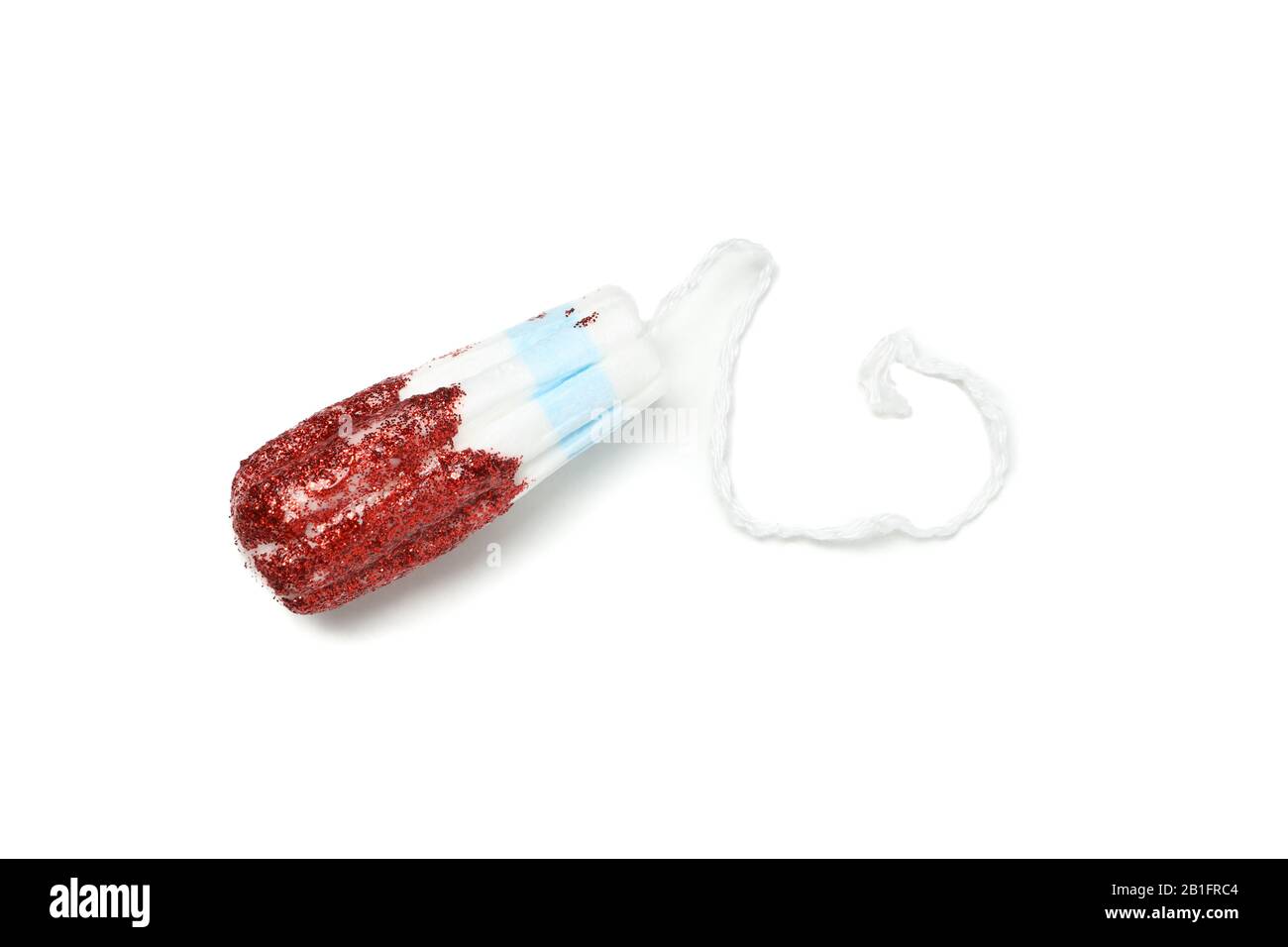 Used tampon isolated on white background, close up Stock Photo - Alamy