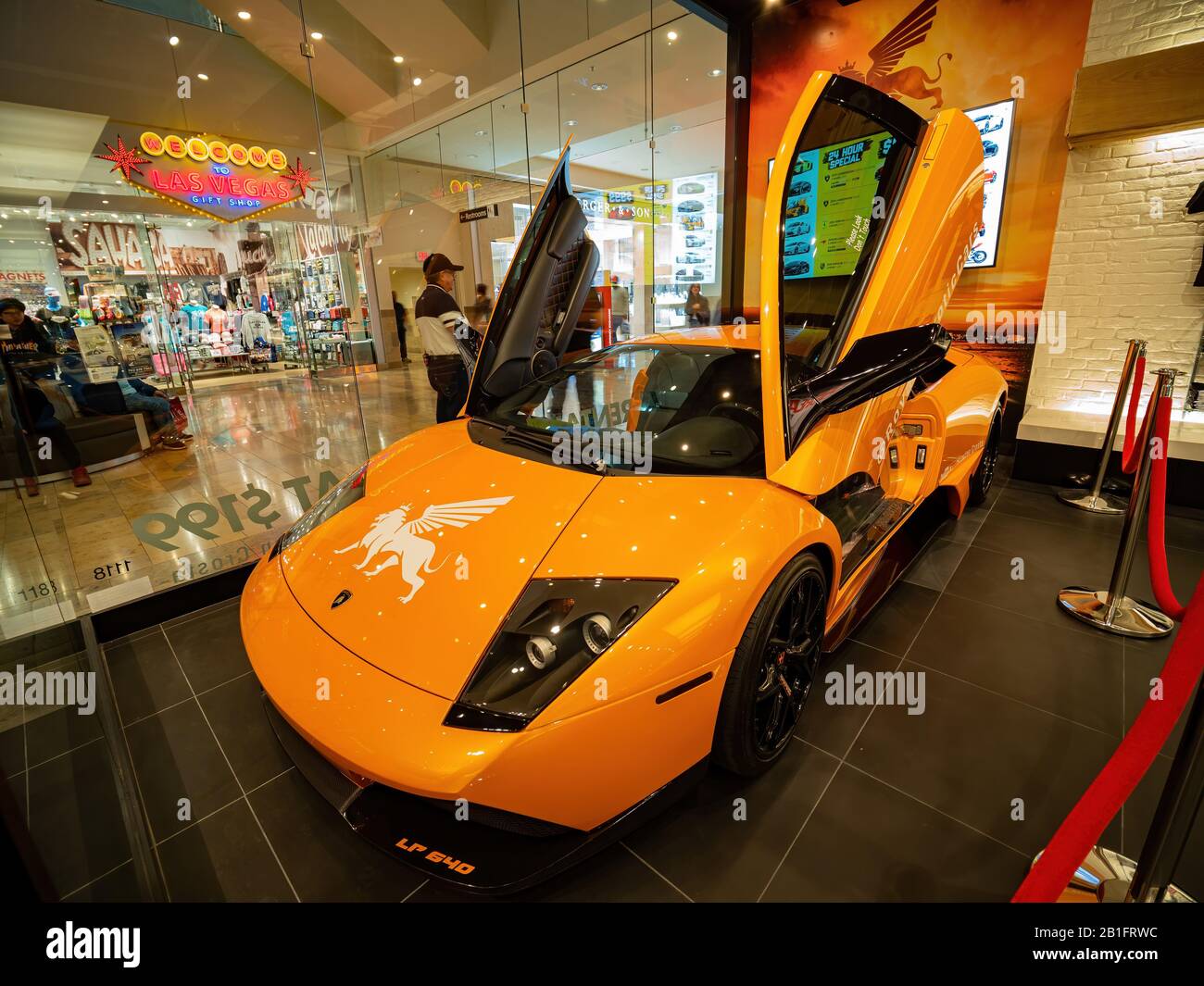 Las Vegas, Feb 1: Luxurt Sports Car Display In The Fashion Show Shopping  Mall On Feb 1, 2020 At Las Vegas, Nevada Stock Photo - Alamy