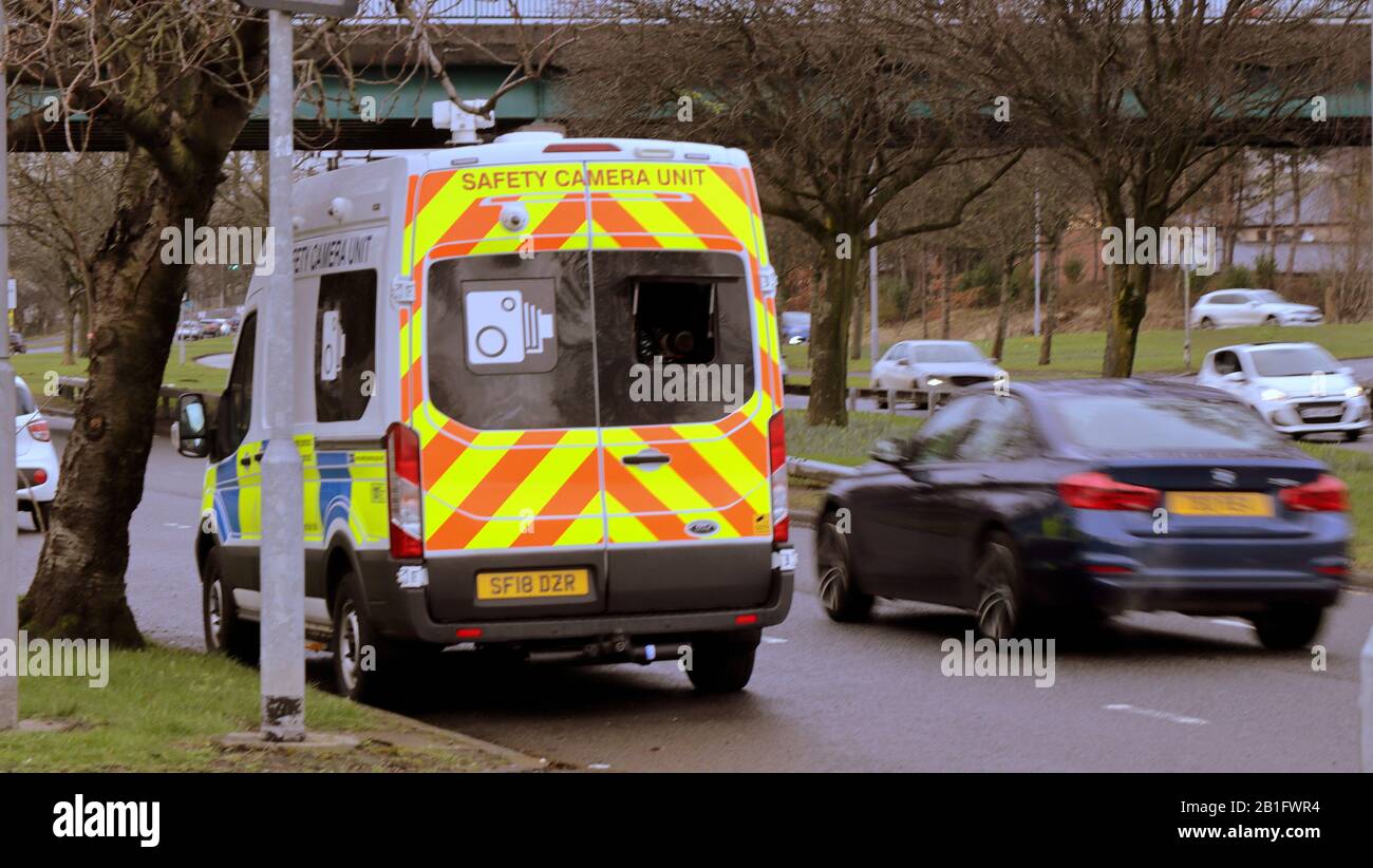 Police Scotland safety camera unit on great western road Glasgow, Scotland, UK Stock Photo