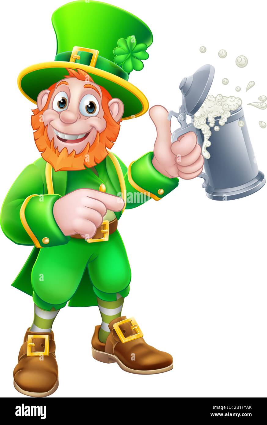 Leprechaun St Patricks Day Cartoon Character Stock Vector Image & Art ...