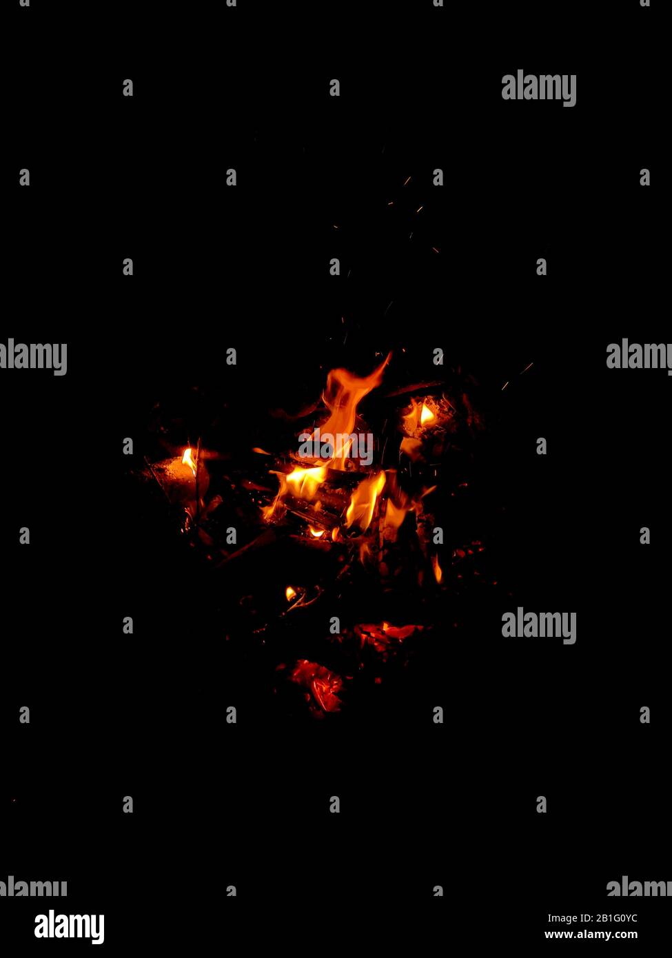 fire flame isolated on black Stock Photo - Alamy