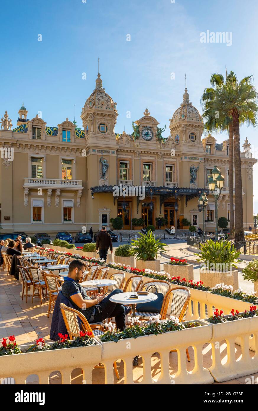 Monte Carlo Casino and Cafe de Paris, Monte Carlo, Monaco Stock Photo