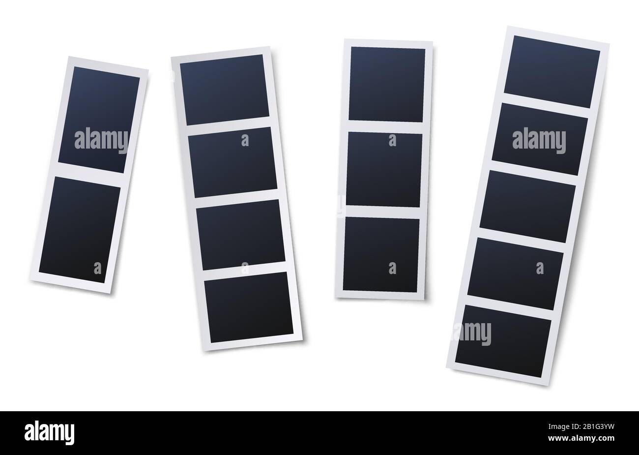 Photo booth picture frames. Vintage snapshots, instant photos and