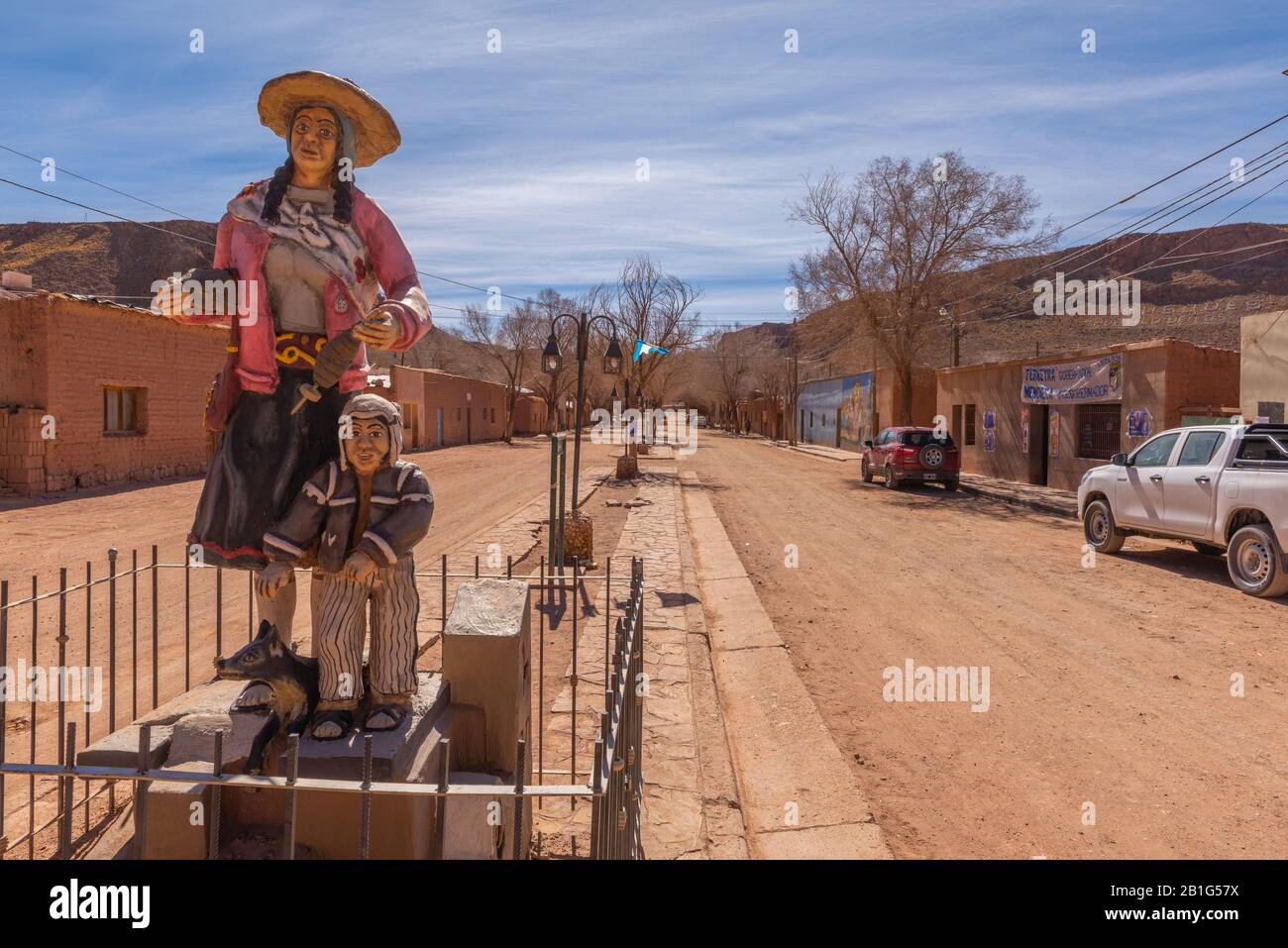 Small town of Susques in National Route 52, high-altitude Andes, Puna desert, Province of Jujuy, NW Argentina, Latin America Stock Photo
