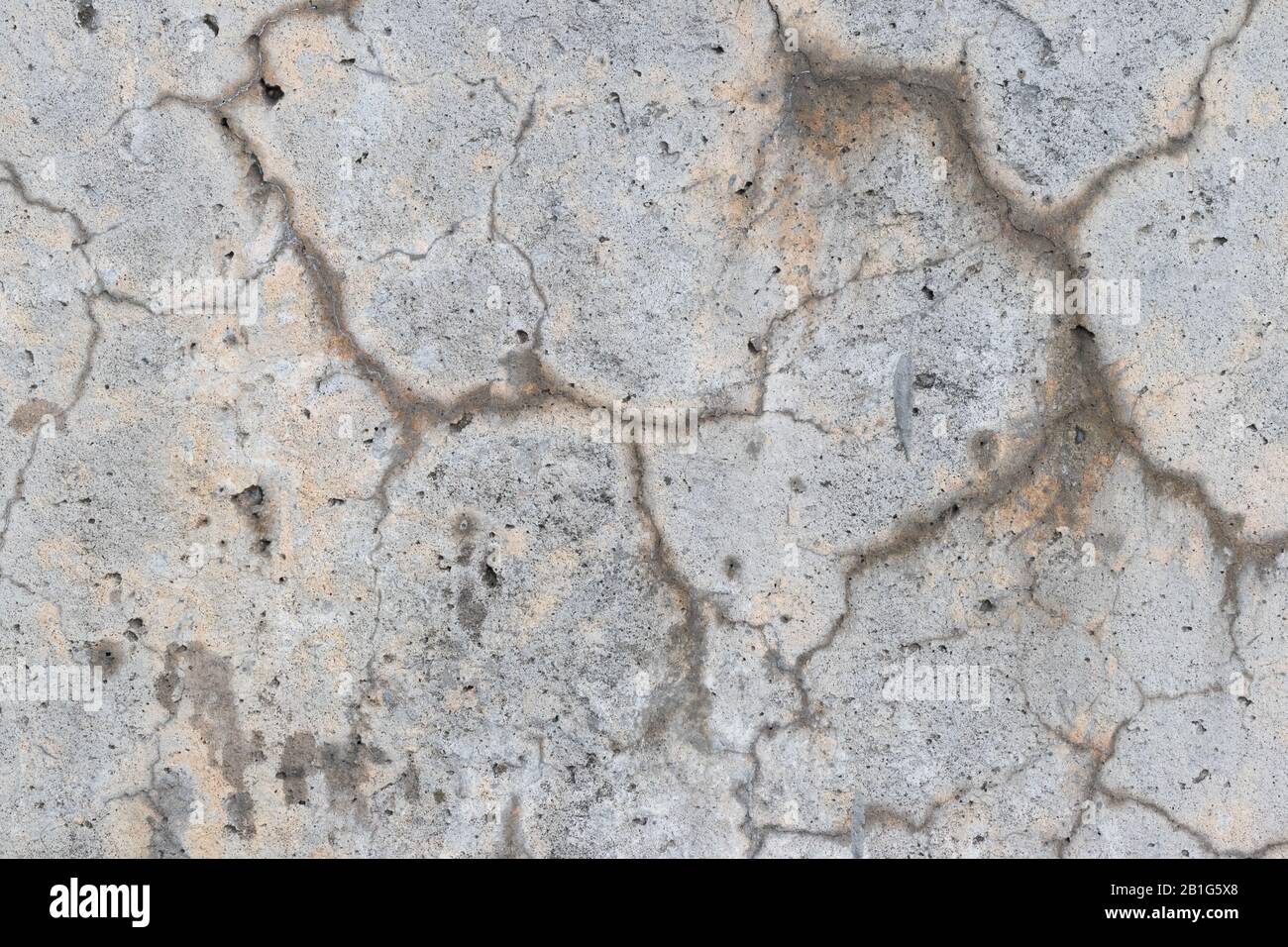 Wet Cracked Concrete Wall Texture Stock Photo